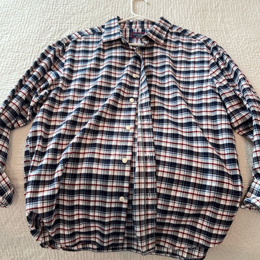 Large plaid long sleeve button up